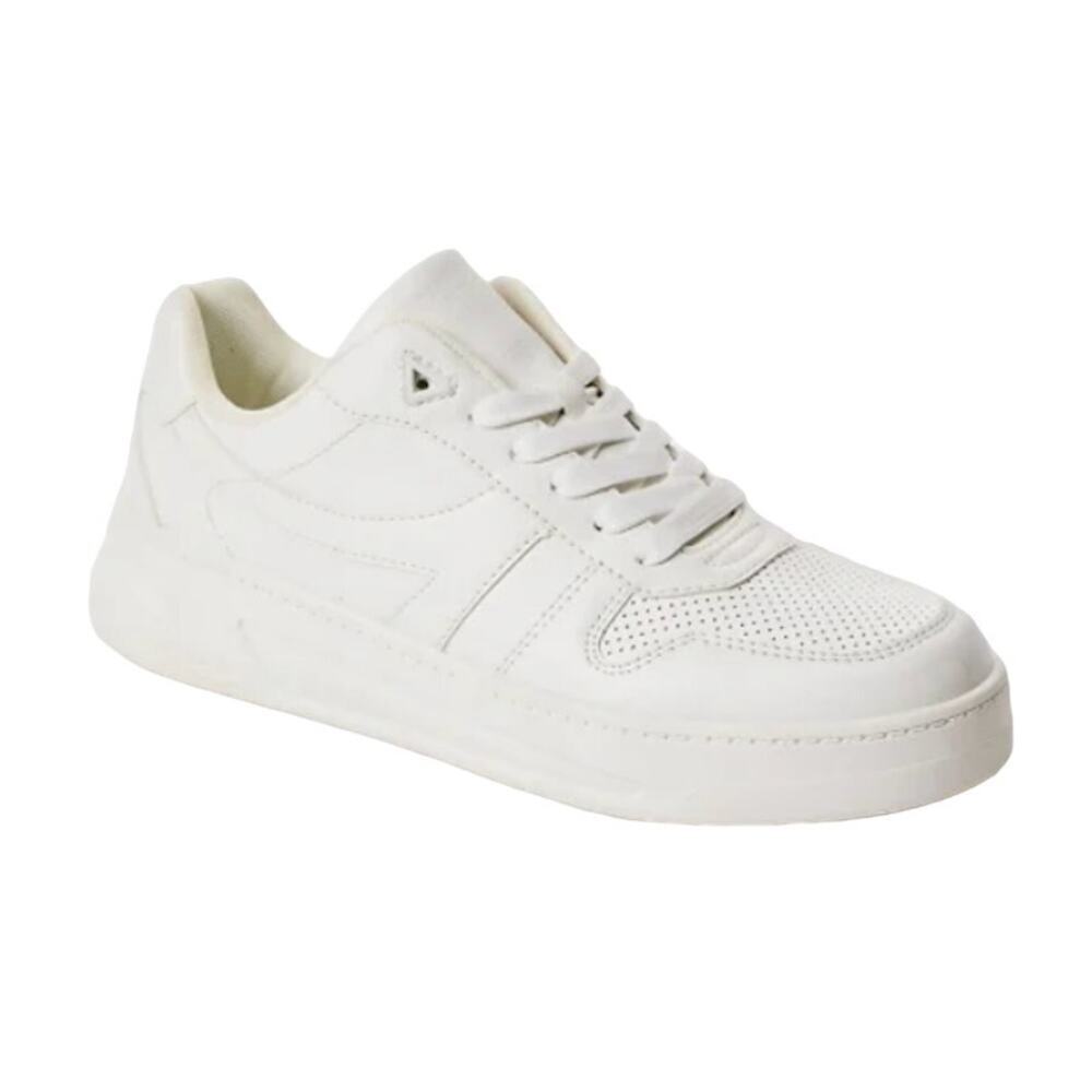 Justfab Brooklyn Court Sneakers in Bright White, Size 7​​​​